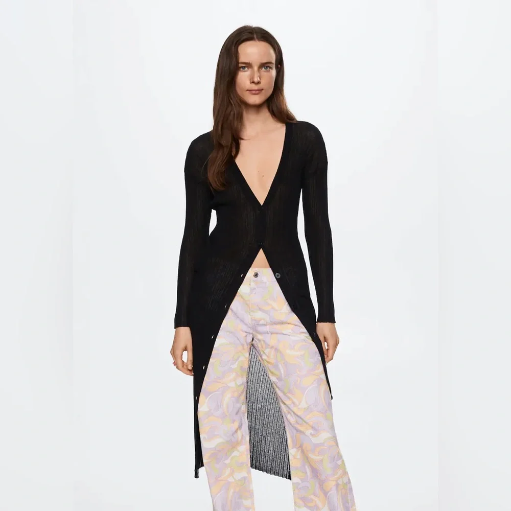 Mango Ribbed Long Cardigan - Picture 3 of 7